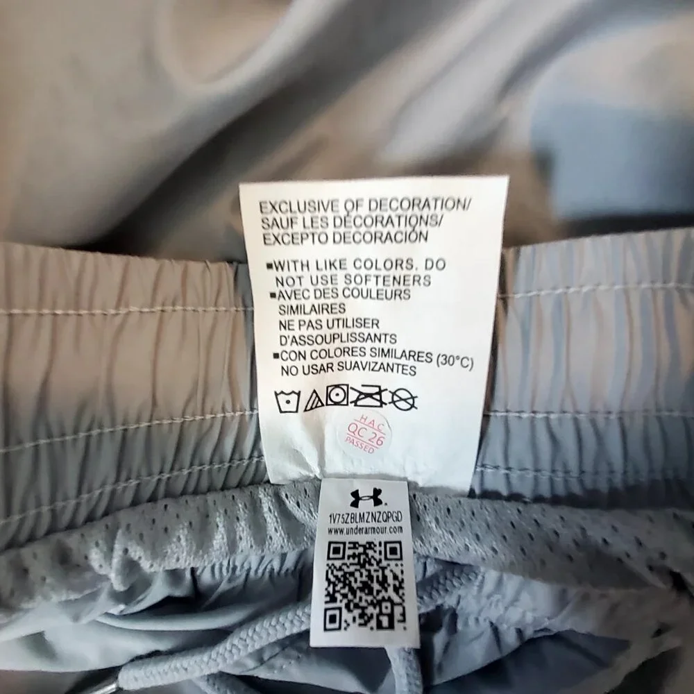 Under Armour Mens Loose-Fit Grey Athletic Shorts 3XL With Pockets & Drawstring - Picture 10 of 11